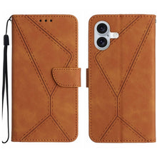 Load image into Gallery viewer, Stitching Embossed Leather Phone Case, For iPhone 17e / 16e, For iPhone 17 Pro Max, For iPhone 17 Pro, For iPhone 17, For iPhone Air, For iPhone 16 Pro Max, For iPhone 16 Pro, For iPhone 16 Plus