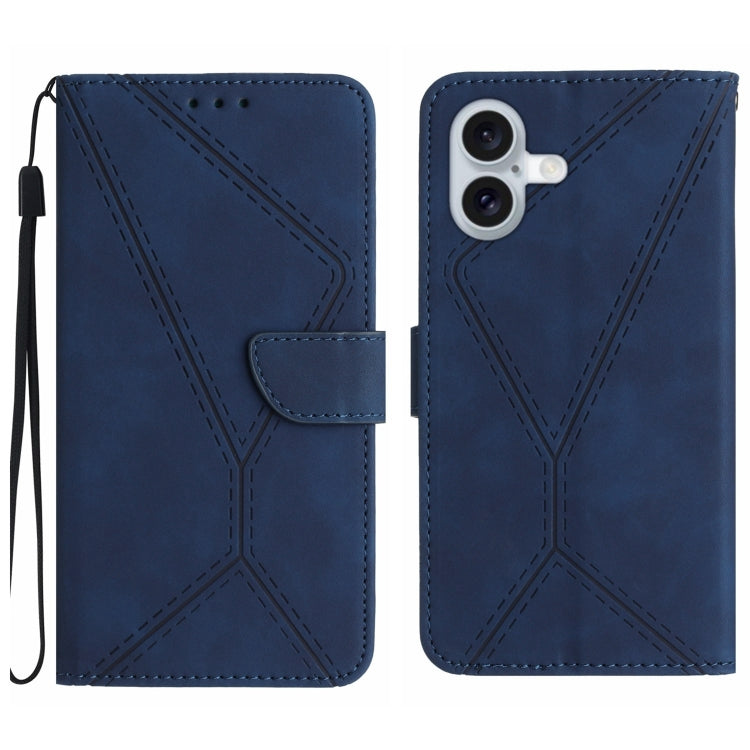 Stitching Embossed Leather Phone Case, For iPhone 17e / 16e, For iPhone 17 Pro Max, For iPhone 17 Pro, For iPhone 17, For iPhone Air, For iPhone 16 Pro Max, For iPhone 16 Pro, For iPhone 16 Plus