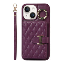 Load image into Gallery viewer, Horizontal Card Bag Ring Holder Phone Case with Dual Lanyard, For iPhone 14 Plus, For iPhone 14, For iPhone 14 Pro, For iPhone 14 Pro Max, For iPhone 13 Pro Max, For iPhone 13 Pro