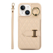 Load image into Gallery viewer, Horizontal Card Bag Ring Holder Phone Case with Dual Lanyard, For iPhone 14 Plus, For iPhone 14, For iPhone 14 Pro, For iPhone 14 Pro Max, For iPhone 13 Pro Max, For iPhone 13 Pro