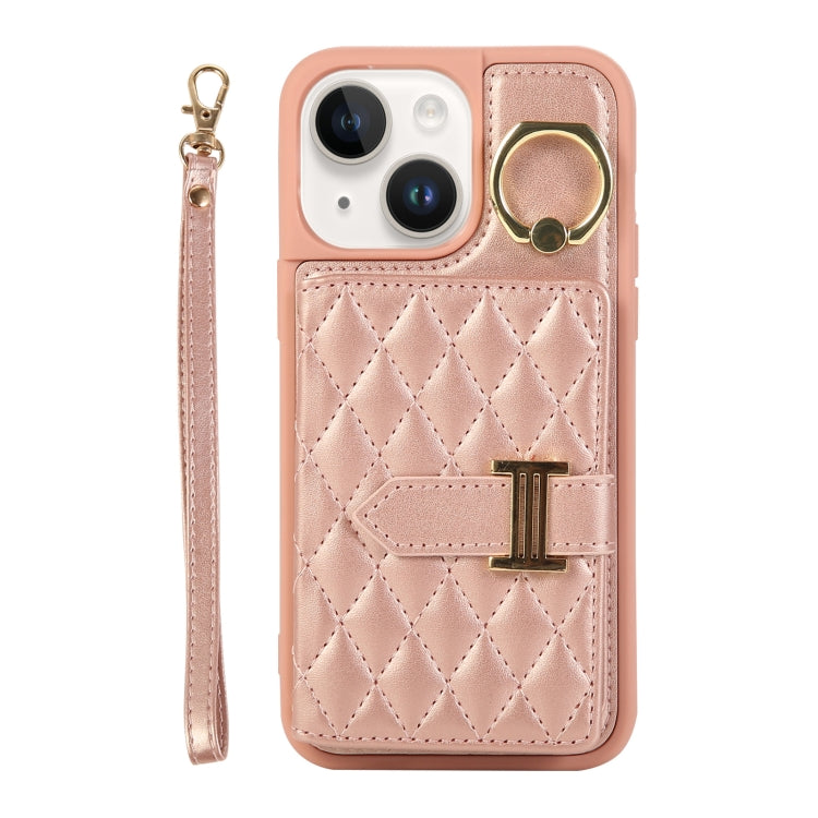 Horizontal Card Bag Ring Holder Phone Case with Dual Lanyard, For iPhone 14 Plus, For iPhone 14, For iPhone 14 Pro, For iPhone 14 Pro Max, For iPhone 13 Pro Max, For iPhone 13 Pro