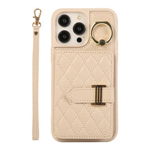 Load image into Gallery viewer, Horizontal Card Bag Ring Holder Phone Case with Dual Lanyard, For iPhone 14 Plus, For iPhone 14, For iPhone 14 Pro, For iPhone 14 Pro Max, For iPhone 13 Pro Max, For iPhone 13 Pro