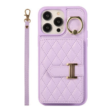 Load image into Gallery viewer, Horizontal Card Bag Ring Holder Phone Case with Dual Lanyard, For iPhone 14 Plus, For iPhone 14, For iPhone 14 Pro, For iPhone 14 Pro Max, For iPhone 13 Pro Max, For iPhone 13 Pro