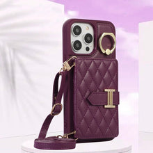 Load image into Gallery viewer, Horizontal Card Bag Ring Holder Phone Case with Dual Lanyard, For iPhone 13, For iPhone 12, For iPhone 12 Pro Max, For iPhone 12 Pro, For iPhone 11 Pro Max, For iPhone 11