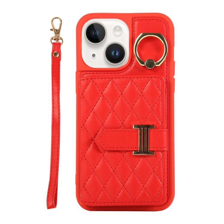 Horizontal Card Bag Ring Holder Phone Case with Dual Lanyard, For iPhone 13, For iPhone 12, For iPhone 12 Pro Max, For iPhone 12 Pro, For iPhone 11 Pro Max, For iPhone 11