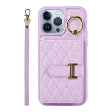 Load image into Gallery viewer, Horizontal Card Bag Ring Holder Phone Case with Dual Lanyard, For iPhone 14 Plus, For iPhone 14, For iPhone 14 Pro, For iPhone 14 Pro Max, For iPhone 13 Pro Max, For iPhone 13 Pro