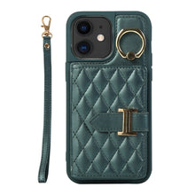 Load image into Gallery viewer, Horizontal Card Bag Ring Holder Phone Case with Dual Lanyard, For iPhone 13, For iPhone 12, For iPhone 12 Pro Max, For iPhone 12 Pro, For iPhone 11 Pro Max, For iPhone 11