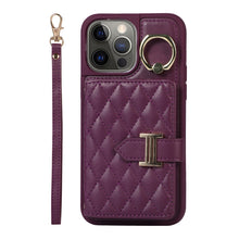 Load image into Gallery viewer, Horizontal Card Bag Ring Holder Phone Case with Dual Lanyard, For iPhone 13, For iPhone 12, For iPhone 12 Pro Max, For iPhone 12 Pro, For iPhone 11 Pro Max, For iPhone 11