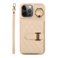 Load image into Gallery viewer, Horizontal Card Bag Ring Holder Phone Case with Dual Lanyard, For iPhone 13, For iPhone 12, For iPhone 12 Pro Max, For iPhone 12 Pro, For iPhone 11 Pro Max, For iPhone 11