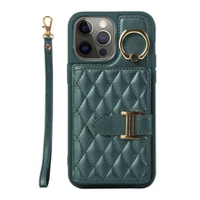 Load image into Gallery viewer, Horizontal Card Bag Ring Holder Phone Case with Dual Lanyard, For iPhone 13, For iPhone 12, For iPhone 12 Pro Max, For iPhone 12 Pro, For iPhone 11 Pro Max, For iPhone 11
