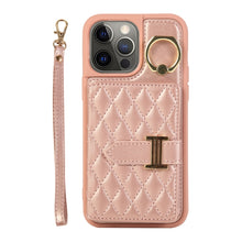 Load image into Gallery viewer, Horizontal Card Bag Ring Holder Phone Case with Dual Lanyard, For iPhone 13, For iPhone 12, For iPhone 12 Pro Max, For iPhone 12 Pro, For iPhone 11 Pro Max, For iPhone 11