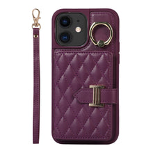 Load image into Gallery viewer, Horizontal Card Bag Ring Holder Phone Case with Dual Lanyard, For iPhone 13, For iPhone 12, For iPhone 12 Pro Max, For iPhone 12 Pro, For iPhone 11 Pro Max, For iPhone 11
