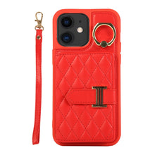 Load image into Gallery viewer, Horizontal Card Bag Ring Holder Phone Case with Dual Lanyard, For iPhone 13, For iPhone 12, For iPhone 12 Pro Max, For iPhone 12 Pro, For iPhone 11 Pro Max, For iPhone 11