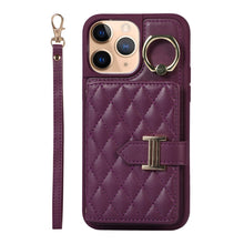 Load image into Gallery viewer, Horizontal Card Bag Ring Holder Phone Case with Dual Lanyard, For iPhone 11 Pro, For iPhone X / XS, For iPhone XR, For iPhone XS Max