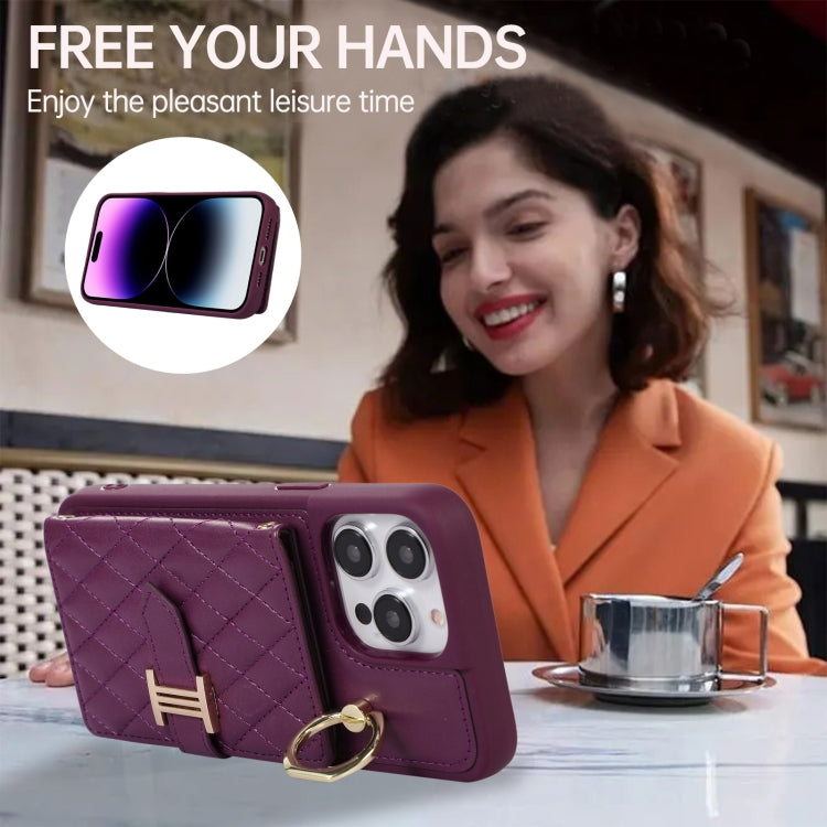 Horizontal Card Bag Ring Holder Phone Case with Dual Lanyard, For iPhone 11 Pro, For iPhone X / XS, For iPhone XR, For iPhone XS Max