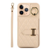 Load image into Gallery viewer, Horizontal Card Bag Ring Holder Phone Case with Dual Lanyard, For iPhone 13, For iPhone 12, For iPhone 12 Pro Max, For iPhone 12 Pro, For iPhone 11 Pro Max, For iPhone 11