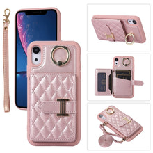 Load image into Gallery viewer, Horizontal Card Bag Ring Holder Phone Case with Dual Lanyard, For iPhone 11 Pro, For iPhone X / XS, For iPhone XR, For iPhone XS Max
