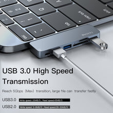 Load image into Gallery viewer, Yesido HB10 6 in 1 USB-C / Type-C Ports Multifunctional Docking Station HUB Adapter, HB10