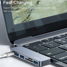 Load image into Gallery viewer, Yesido HB10 6 in 1 USB-C / Type-C Ports Multifunctional Docking Station HUB Adapter, HB10