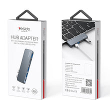 Load image into Gallery viewer, Yesido HB10 6 in 1 USB-C / Type-C Ports Multifunctional Docking Station HUB Adapter, HB10