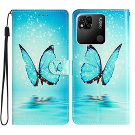 Colored Drawing Leather Phone Case, For Xiaomi Redmi 9C, For Xiaomi Redmi Note 9, For Xiaomi Redmi Note 9 Pro, For Xiaomi Redmi Note 8T