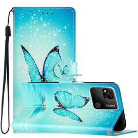 Colored Drawing Leather Phone Case, For Xiaomi Redmi 9C, For Xiaomi Redmi Note 9, For Xiaomi Redmi Note 9 Pro, For Xiaomi Redmi Note 8T