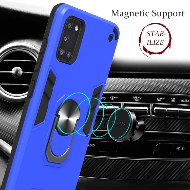 2 in 1 Armour Series PC + TPU Protective Case with Ring Holder, For Samsung Galaxy A31