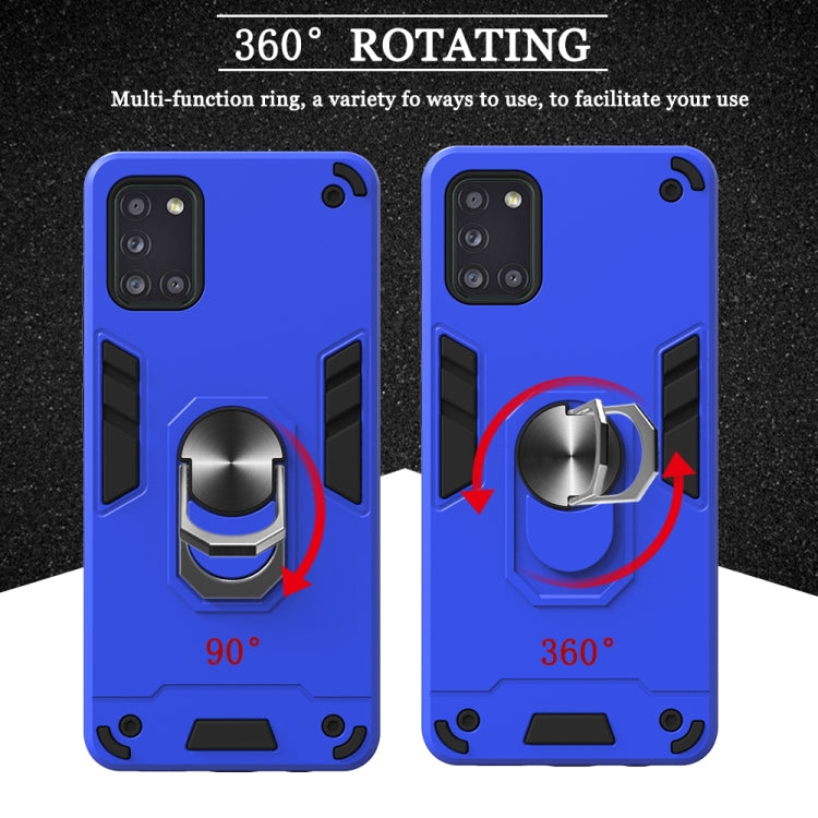 2 in 1 Armour Series PC + TPU Protective Case with Ring Holder, For Samsung Galaxy A31