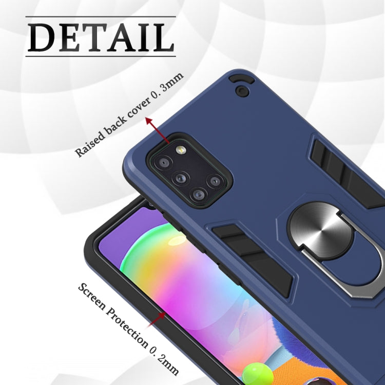 2 in 1 Armour Series PC + TPU Protective Case with Ring Holder, For Samsung Galaxy A31
