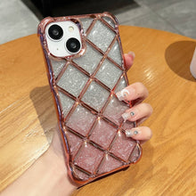 Load image into Gallery viewer, 3D Diamond Lattice Laser Engraving Glitter Paper Phone Case, For iPhone 14 / 13, For iPhone 15 Pro Max, For iPhone 14 Pro, For iPhone 15 Pro, For iPhone 14 Pro Max, For iPhone 13 Pro Max, For iPhone 15, For iPhone 13 Pro