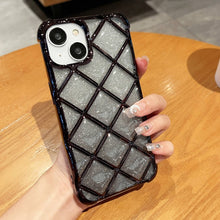 Load image into Gallery viewer, 3D Diamond Lattice Laser Engraving Glitter Paper Phone Case, For iPhone 14 / 13, For iPhone 15 Pro Max, For iPhone 14 Pro, For iPhone 15 Pro, For iPhone 14 Pro Max, For iPhone 13 Pro Max, For iPhone 15, For iPhone 13 Pro