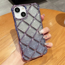 Load image into Gallery viewer, 3D Diamond Lattice Laser Engraving Glitter Paper Phone Case, For iPhone 15 Pro Max, For iPhone 14 / 13, For iPhone 14 Pro, For iPhone 15 Pro, For iPhone 14 Pro Max, For iPhone 13 Pro Max, For iPhone 15, For iPhone 13 Pro