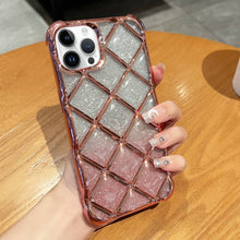 Load image into Gallery viewer, 3D Diamond Lattice Laser Engraving Glitter Paper Phone Case, For iPhone 12 / 12 Pro, For iPhone 12 Pro Max, For iPhone 11 Pro Max, For iPhone 11