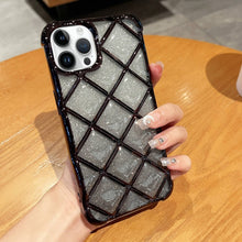 Load image into Gallery viewer, 3D Diamond Lattice Laser Engraving Glitter Paper Phone Case, For iPhone 12 / 12 Pro, For iPhone 12 Pro Max, For iPhone 11 Pro Max, For iPhone 11