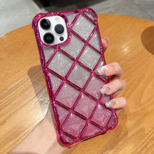 Load image into Gallery viewer, 3D Diamond Lattice Laser Engraving Glitter Paper Phone Case, For iPhone 12 / 12 Pro, For iPhone 12 Pro Max, For iPhone 11 Pro Max, For iPhone 11