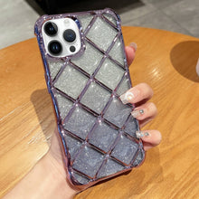 Load image into Gallery viewer, 3D Diamond Lattice Laser Engraving Glitter Paper Phone Case, For iPhone 12 / 12 Pro, For iPhone 12 Pro Max, For iPhone 11 Pro Max, For iPhone 11