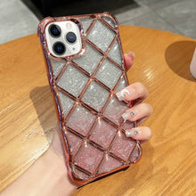 Load image into Gallery viewer, 3D Diamond Lattice Laser Engraving Glitter Paper Phone Case, For iPhone 12 / 12 Pro, For iPhone 12 Pro Max, For iPhone 11 Pro Max, For iPhone 11