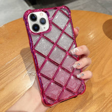 Load image into Gallery viewer, 3D Diamond Lattice Laser Engraving Glitter Paper Phone Case, For iPhone 12 / 12 Pro, For iPhone 12 Pro Max, For iPhone 11 Pro Max, For iPhone 11