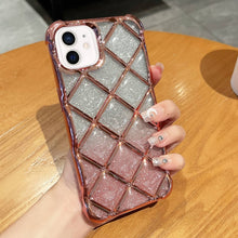 Load image into Gallery viewer, 3D Diamond Lattice Laser Engraving Glitter Paper Phone Case, For iPhone 12 / 12 Pro, For iPhone 12 Pro Max, For iPhone 11 Pro Max, For iPhone 11
