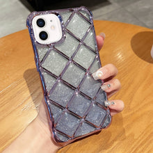 Load image into Gallery viewer, 3D Diamond Lattice Laser Engraving Glitter Paper Phone Case, For iPhone 12 / 12 Pro, For iPhone 12 Pro Max, For iPhone 11 Pro Max, For iPhone 11