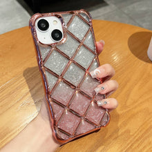 Load image into Gallery viewer, 3D Diamond Lattice Laser Engraving Glitter Paper Phone Case, For iPhone 14 / 13, For iPhone 15 Pro Max, For iPhone 14 Pro, For iPhone 15 Pro, For iPhone 14 Pro Max, For iPhone 13 Pro Max, For iPhone 15, For iPhone 13 Pro
