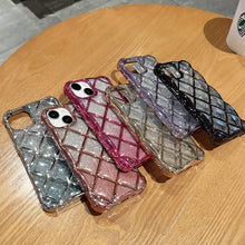 Load image into Gallery viewer, 3D Diamond Lattice Laser Engraving Glitter Paper Phone Case, For iPhone 12 / 12 Pro, For iPhone 12 Pro Max, For iPhone 11 Pro Max, For iPhone 11
