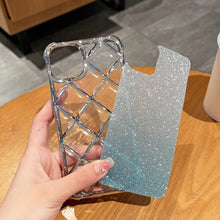 Load image into Gallery viewer, 3D Diamond Lattice Laser Engraving Glitter Paper Phone Case, For iPhone 12 / 12 Pro, For iPhone 12 Pro Max, For iPhone 11 Pro Max, For iPhone 11