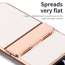 Load image into Gallery viewer, Plated Plain Leather Folding Phone Case with Hinge