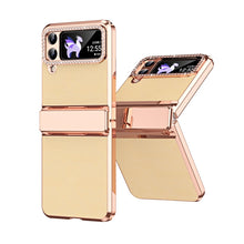 Load image into Gallery viewer, Plated Plain Leather Folding Phone Case with Hinge