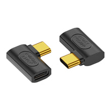Load image into Gallery viewer, 40Gbps 240W USB-C / Type-C Female to USB-C / Type-C Male Side Bend Adapter, Side Bend Adapter