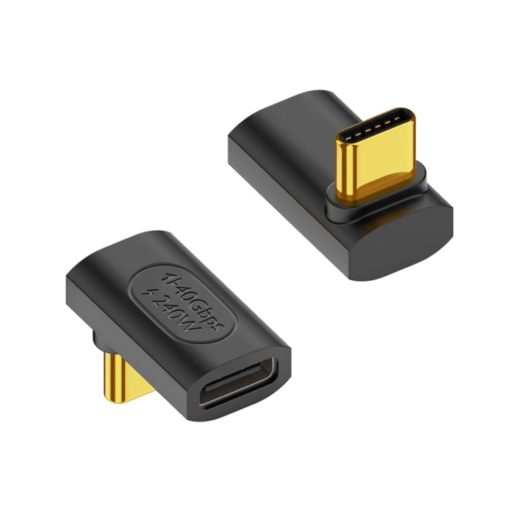 40Gbps 240W USB-C / Type-C Female to USB-C / Type-C Male 3D Bend Adapter, 3D Bend Adapter