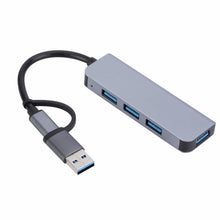 Load image into Gallery viewer, 2301 4 in 1 USB+USB-C/Type-C to USB Multi-function Docking Station HUB Adapter, 2301