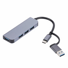 Load image into Gallery viewer, 2301 4 in 1 USB+USB-C/Type-C to USB Multi-function Docking Station HUB Adapter, 2301