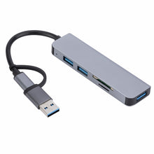 Load image into Gallery viewer, 2302 5 in 1 USB+USB-C/Type-C to USB Multi-function Docking Station HUB Adapter, 2302